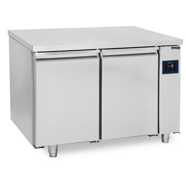 Tavolo freezer pasticceria remoto a 2 porte, piano in inox, -10°/-22°C - WiFi