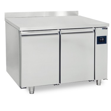 Tavolo freezer pasticceria remoto a 2 porte, piano in inox con alzatina, -10°/-22°C - WiFi