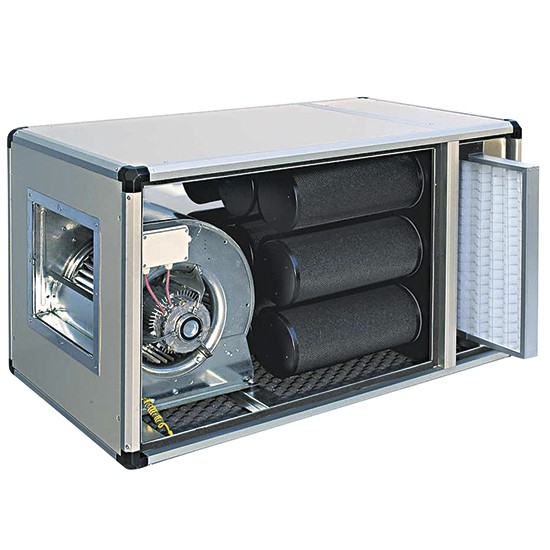 Charcoal filtration and deodorization unit