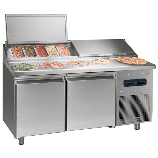 Refrigerated pizza and preparation tables 800mm depth