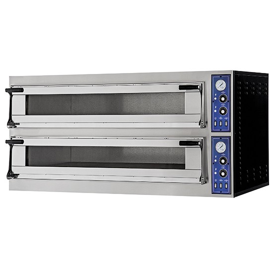 Electric pizza ovens suitable for trays 60x40cm. 2 rooms 180 mm high