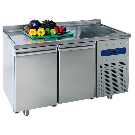 Refrigerated tables 700mm depth with sink