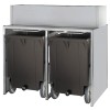 ice cube bin with 2 trolleys for BAC0007, capacity 50 kg + 2x 108 kg