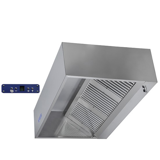 Wall mounted cubic canopy with integrated motor 1100mm. depth
