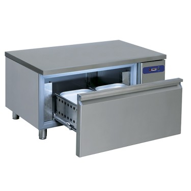base freezer con 1 cassetti GN 2/1 per apparecchiature di cottura, l=1200 mm
