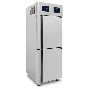Congelatore da 350+350 litri in inox GN 2/1, -10°/-22°C - WiFi