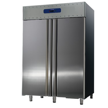 Congelatore da 1400 litri in inox, GN 2/1, -10°/-25°C, isolamento 85 mm